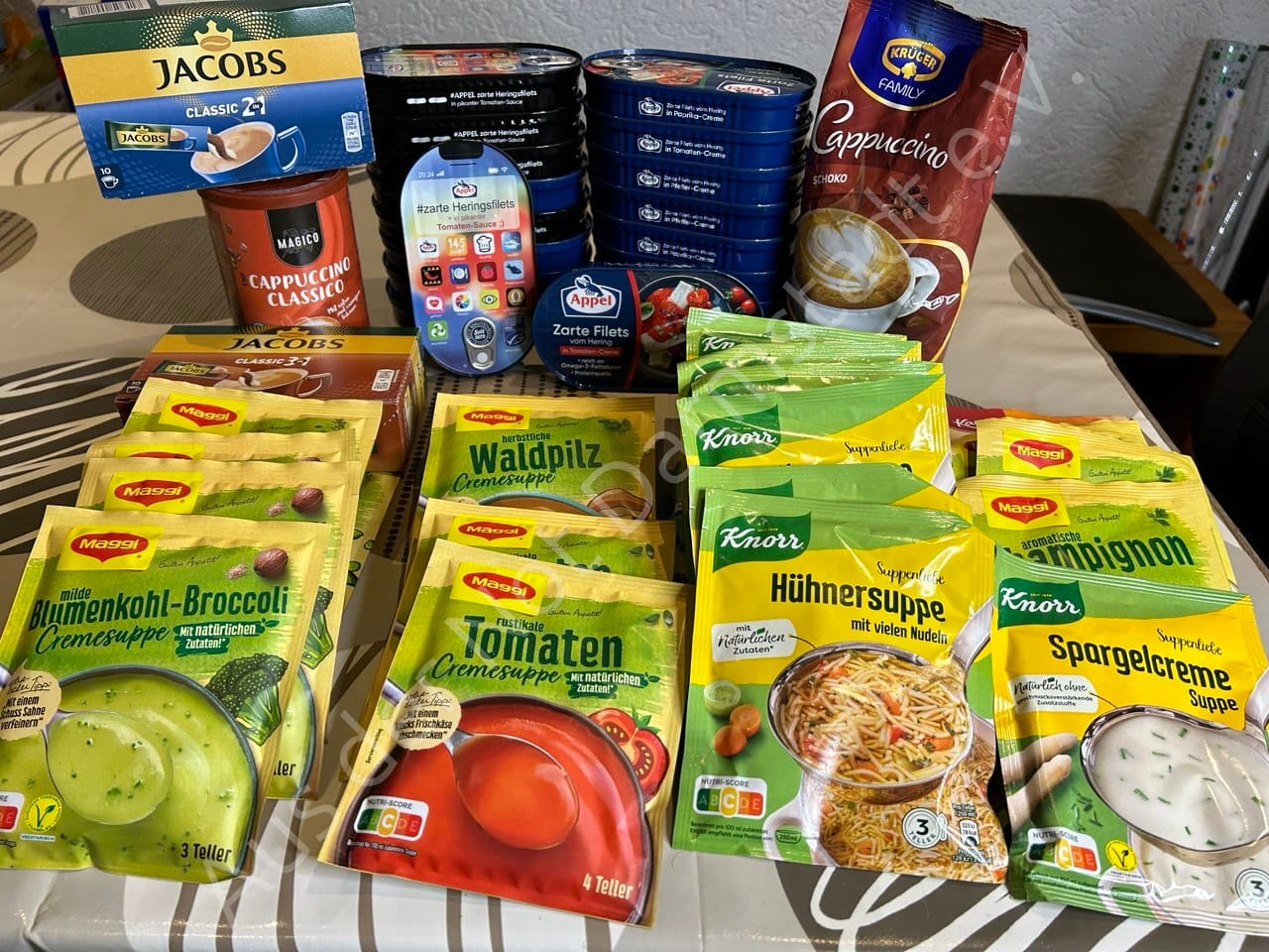 Versorgung von Menschen mit Lebensmitteln, Hygieneartikeln und mehr