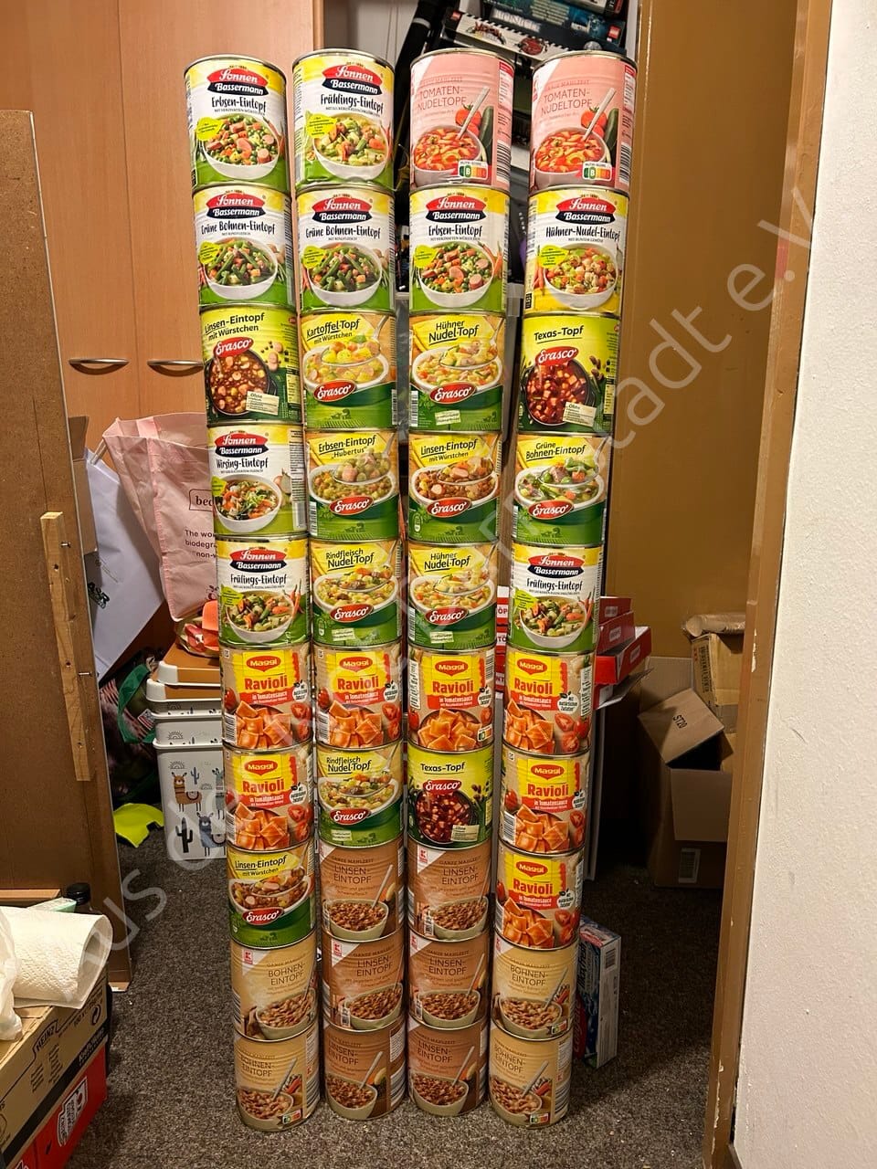 Versorgung von Menschen mit Lebensmitteln, Hygieneartikeln und mehr