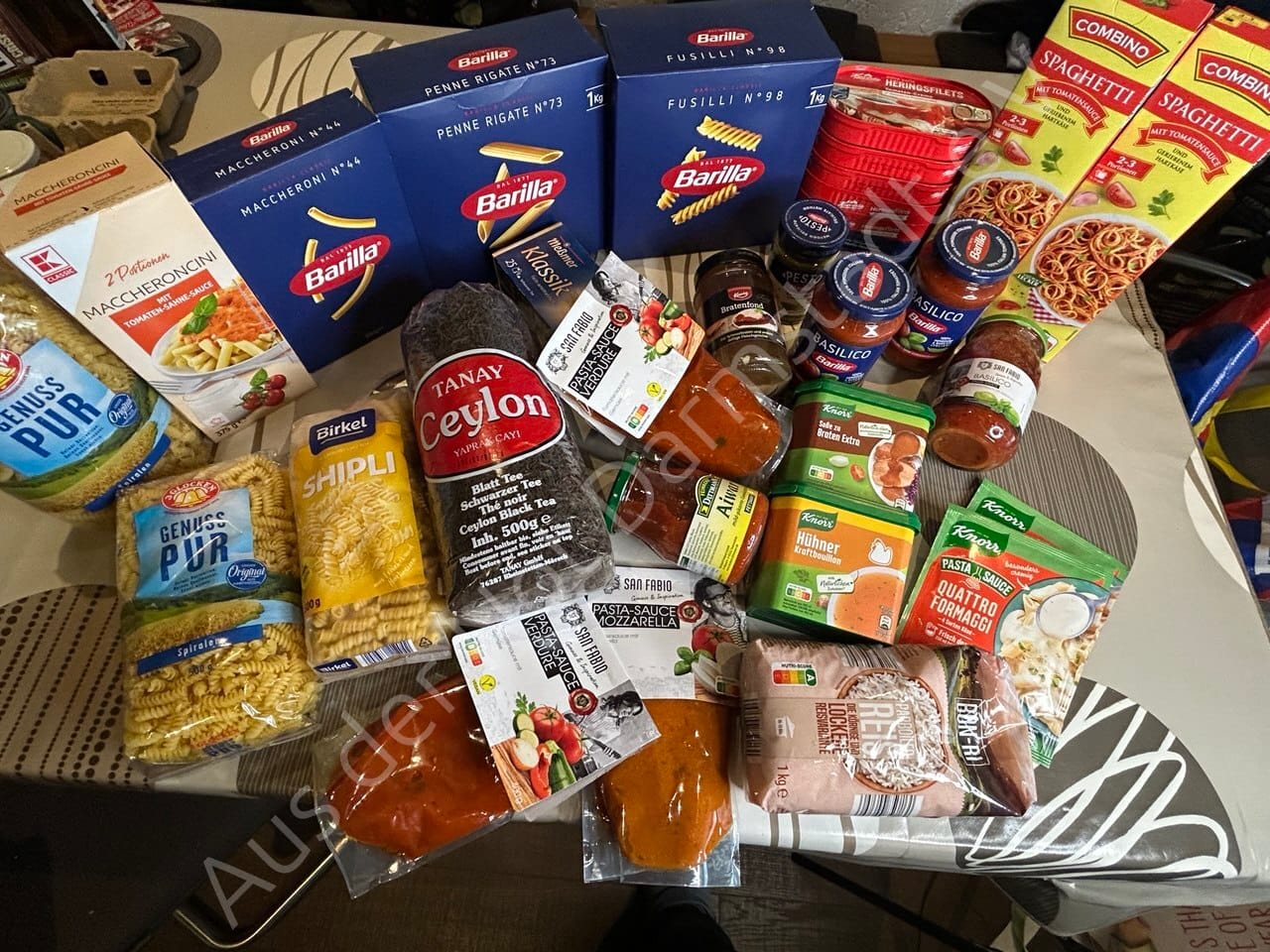 Versorgung von Menschen mit Lebensmitteln, Hygieneartikeln und mehr