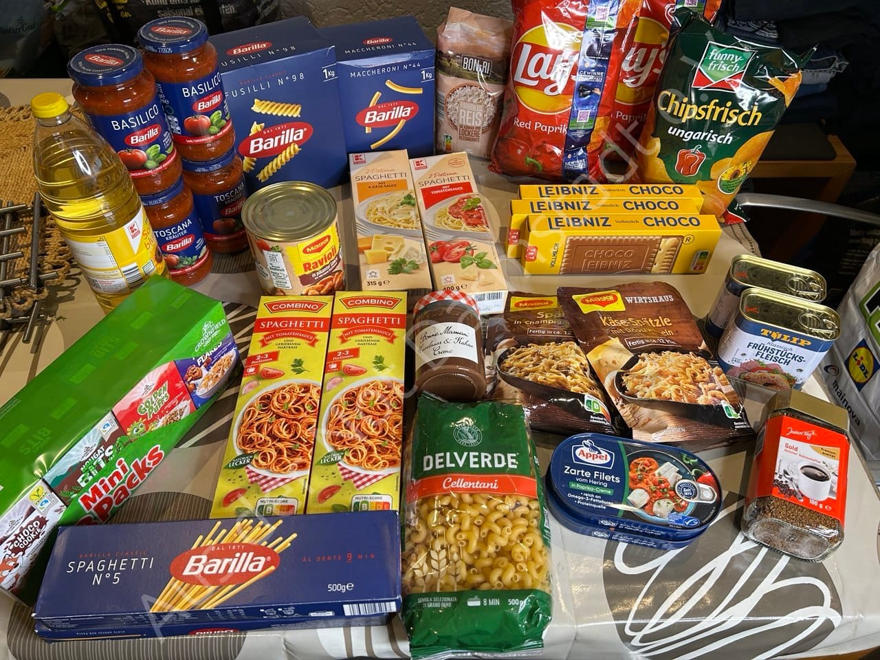 Versorgung von Menschen mit Lebensmitteln, Hygieneartikeln und mehr