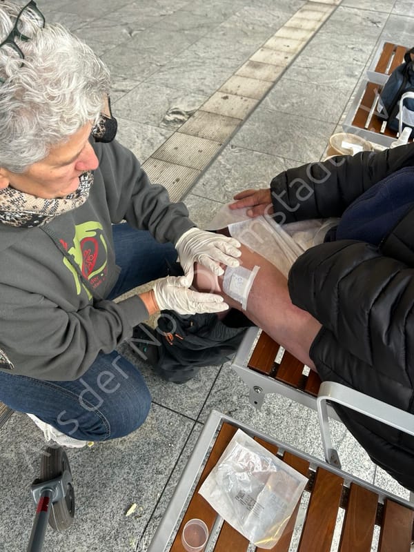Wundversorgung auf der Straße